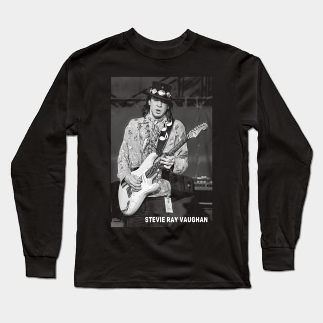 Stevie Ray Vaughan Long Sleeve T-Shirt by xnewsomefiles